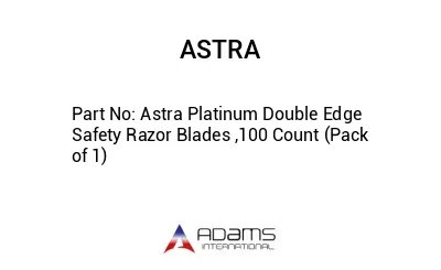 Astra Platinum Double Edge Safety Razor Blades ,100 Count (Pack of 1)