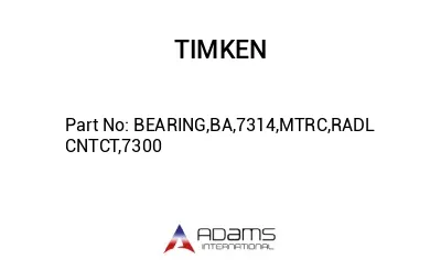 BEARING,BA,7314,MTRC,RADL CNTCT,7300