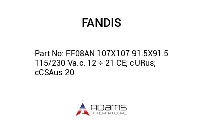 FF08AN 107X107 91.5X91.5 115/230 Va.c. 12 ÷ 21 CE; cURus; cCSAus 20