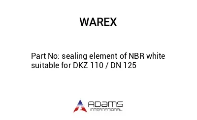 sealing element of NBR white suitable for DKZ 110 / DN 125