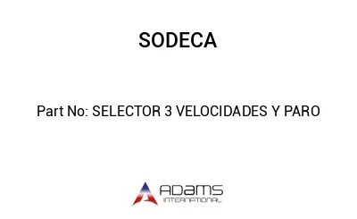 SELECTOR 3 VELOCIDADES Y PARO